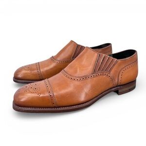 STUART'S CHOICE Men’s Cognac Brown Leather Oxfords Handcrafted In England